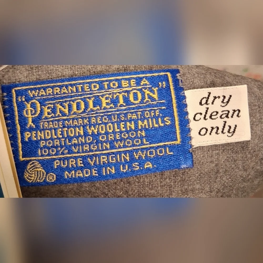 NWT Pendleton Grey Virgin Wool Unisex Casual Winter Snow Everyday Scarf Wrap